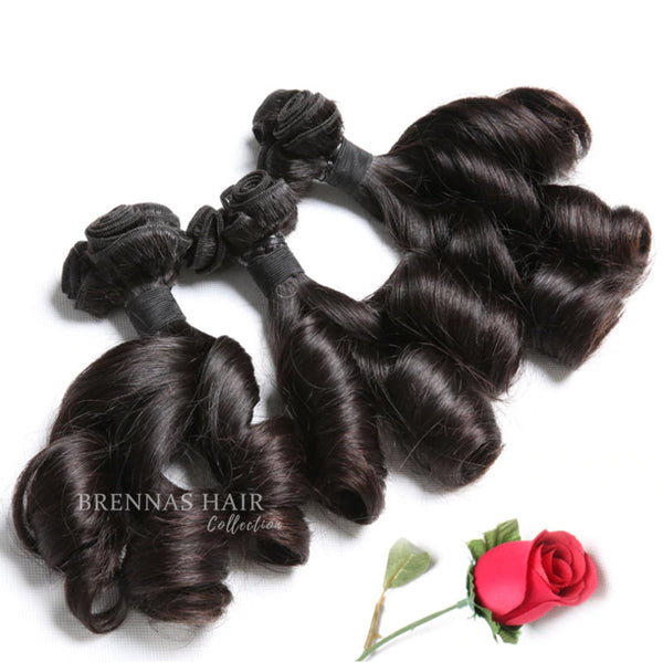 Brennas Hair Fummi romance curl 3 Pcs/pack hair bundles