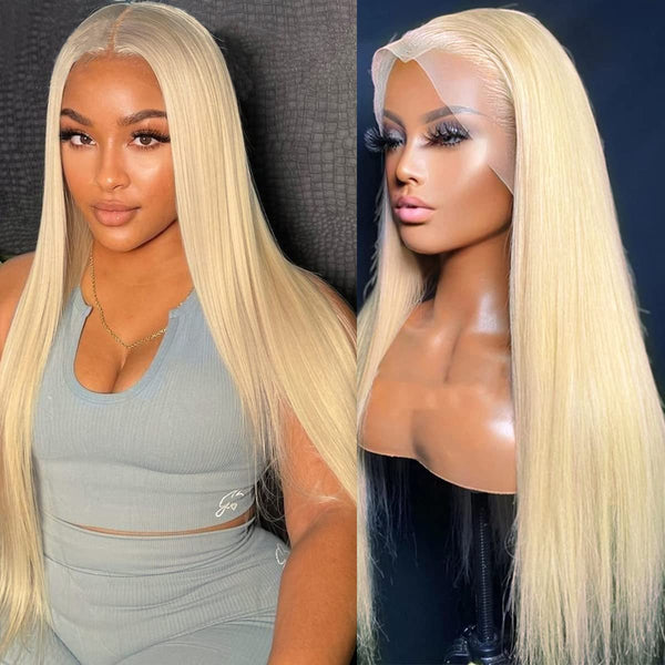 Brennas Hair 613 Blonde Straight 13x4 Lace Frontal Wig Brazilian Remy Hair Wigs For Women Human Hair Wigs