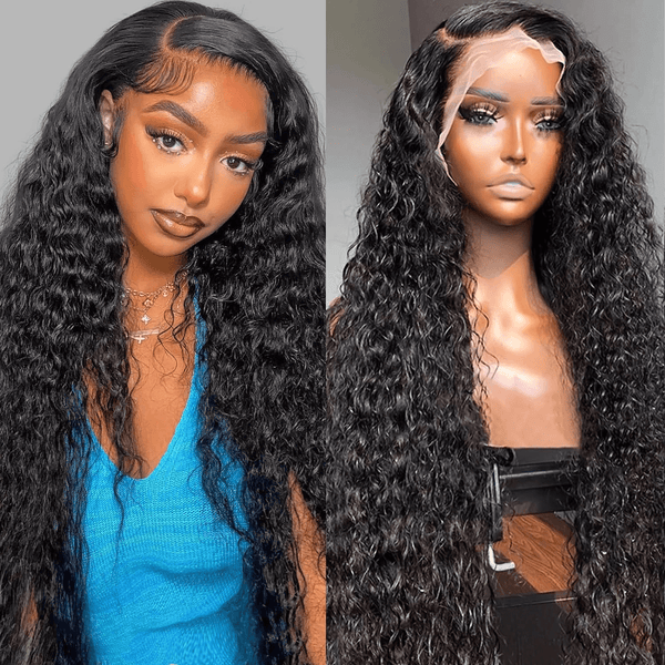 Brennas Hair Curly Full Lace Wigs Human Hair Deep Wave Full Lace Frontal Wigs Human Hair for Black Women Glueless Curly Lace Wig Pre Plucked with Baby Hair