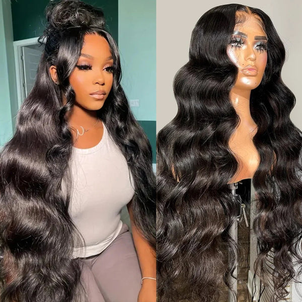6x6 HD Body Wave Lace Front Wig Free Deep Part Brazilian Virgin Hair Natural Hairline With Baby Hair