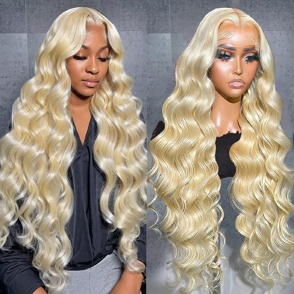 613 Blonde Body Wave Wig 13x4 Lace Front Remy Human Hair Wig - Brennas Hair