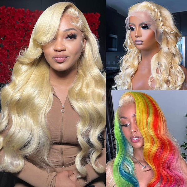 #613 Blonde Body Wave Wigs 13x4 HD Lace Front Wig 100% Human Hair Wigs - Brennas Hair