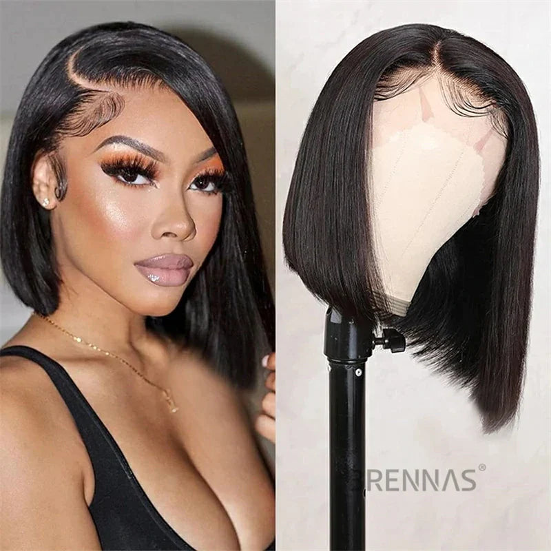 13x6 Bob wig straight human hair lace front wigs