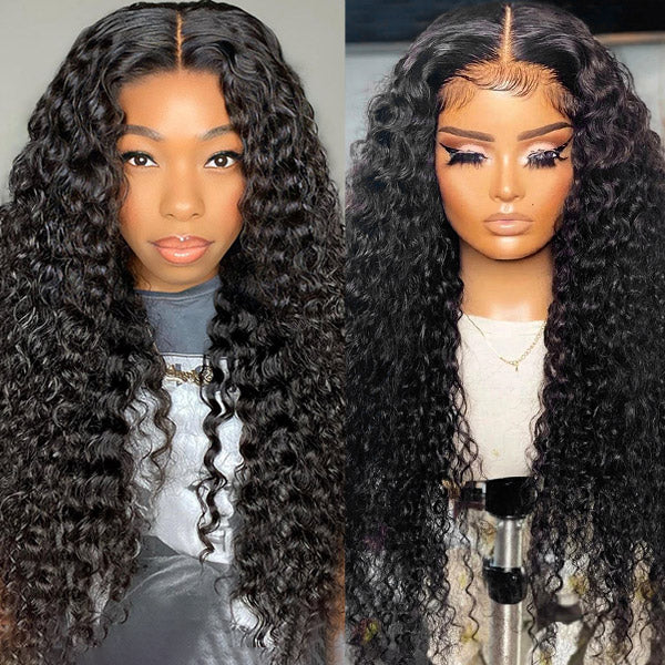 Brennas Hair Curly Glueless 13x4/13x6 Lace Front Wigs Human Hair Lace Wigs for Women 150% 180% 250% Density Natural Color