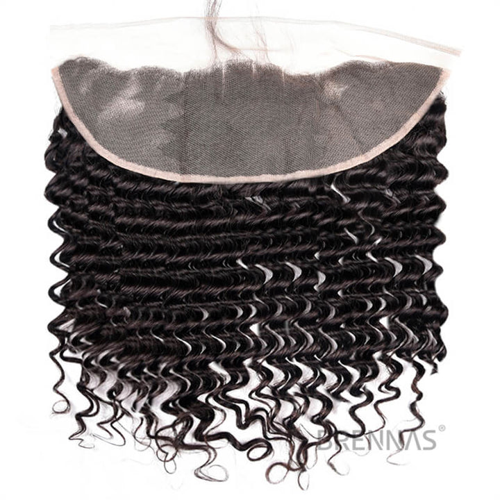 Brennas Hair Deep Wave 4 Bundles With 13x4 Lace Frontal Free Part