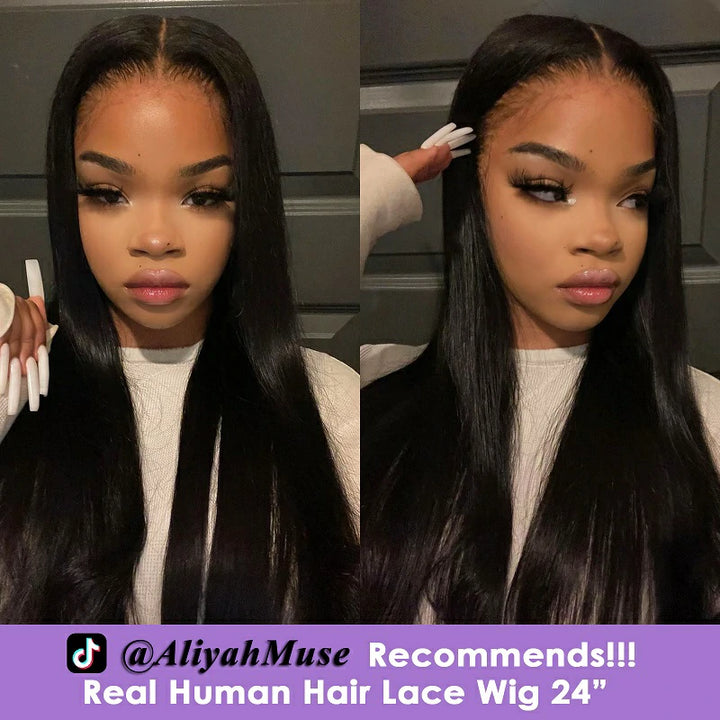 @AliyahMuse Recommends!!! Real Human Hair 24 Inch Lace Wig