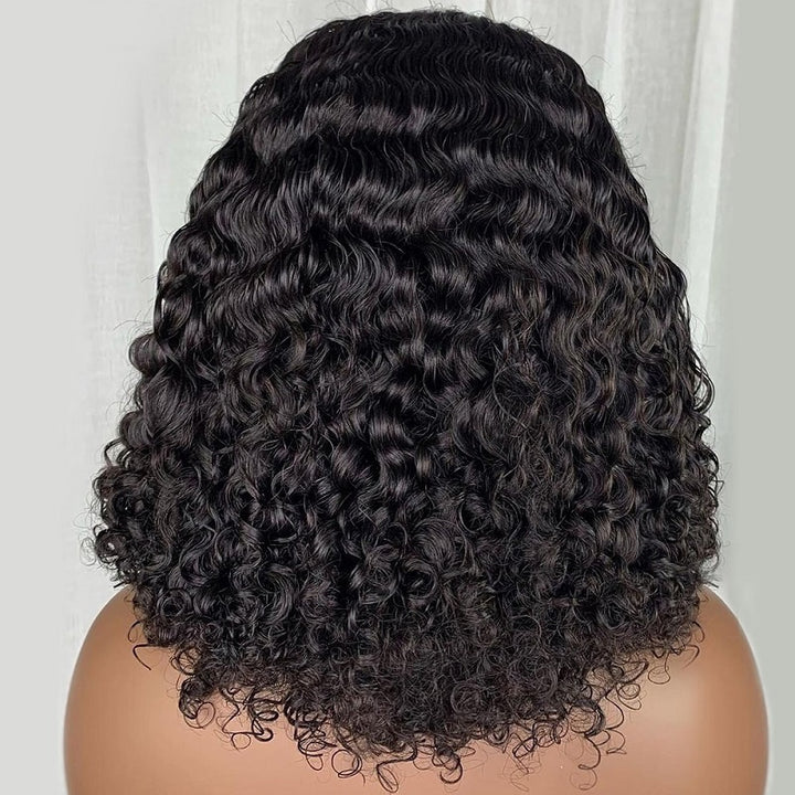 Brennas Hair Short Curly Bob Wigs Brazilian Virgin Human Hair 13x4 Transparent Lace Front Wigs Kinky Curly Hair For Black Women Pre Plucked with Baby Hair
