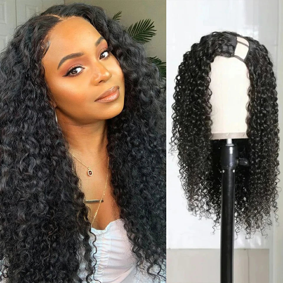 Buy 1 Get 2 - Down To $99 - 8" Stragiht With Bang Wig + 8" U Part Curly Wig