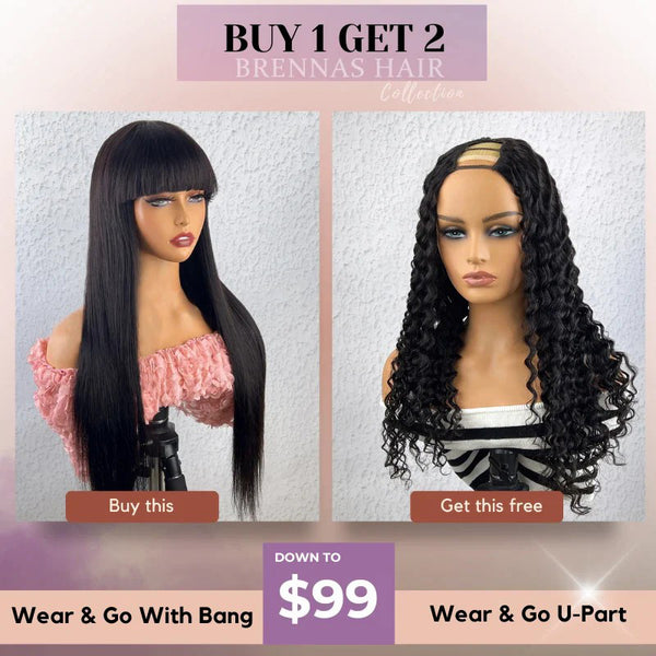    buy-1-get-2-14-stragiht-with-bang-wig-14-u-part-curly-wig