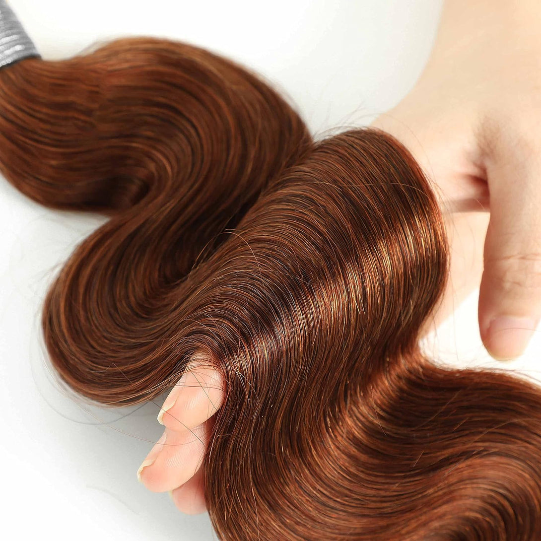 Rreddish Body Wave Hair 3 Bundles With Closure Human Hair With Lace Closure | Brennas Hair