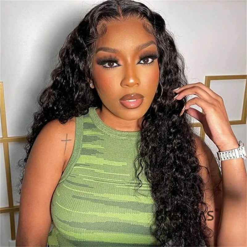 100 human hair glueless lace front wigs