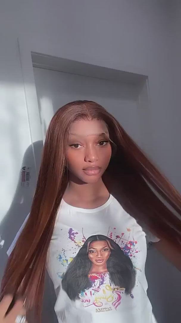 straight lace wig brown human hair wigs