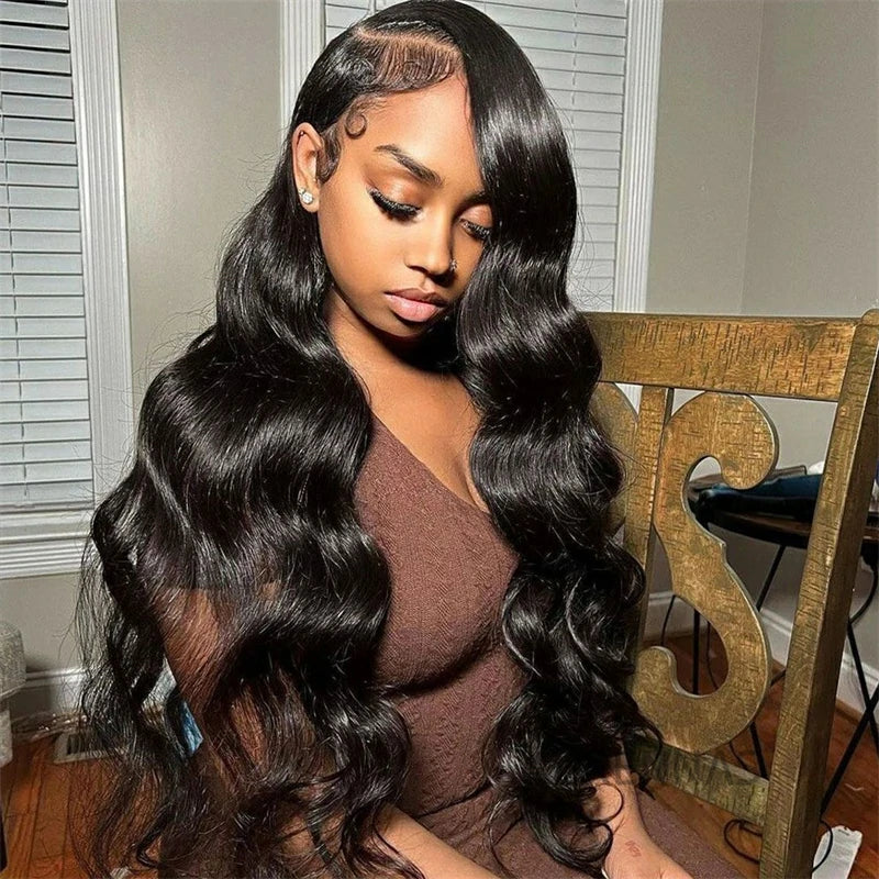 Brennas Hair Body Wave 13X4 HD Lace Front Wigs Human Hair Pre Plucked Unprocessed Brazilian Virgin Human Hair With Baby Hair Bleached Knots