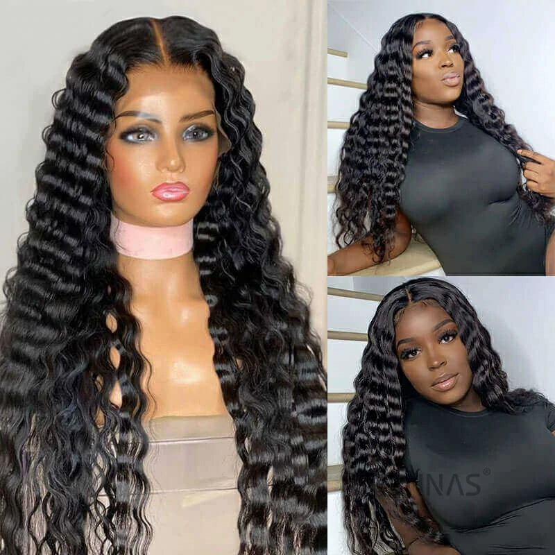 Brennas 5x5 Glueless HD Lace Closure Wig Loose Deep Wave 13X4 Nature Color HD Lace Frontal Wigs Pre Plucked Hairline Beginner Friendly Human Hair For Women