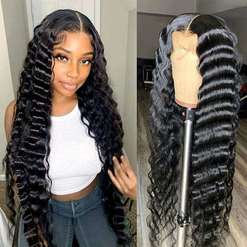 Brennas 5x5 Glueless HD Lace Closure Wig Loose Deep Wave 13X4 Nature Color HD Lace Frontal Wigs Pre Plucked Hairline Beginner Friendly Human Hair For Women