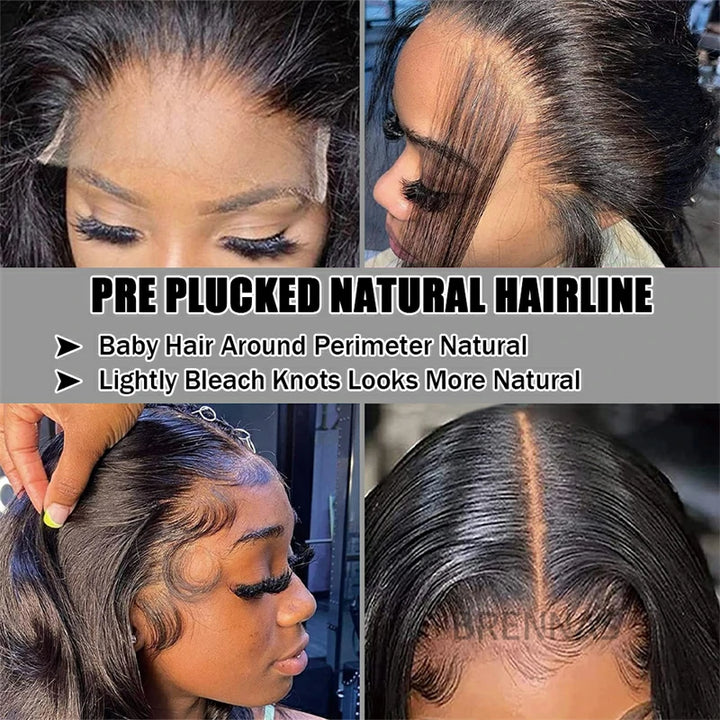 deep wave wig Pre Plicked Natural Hairline