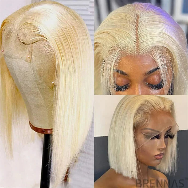 straight bob wigs 613 blonde human hair wigs 