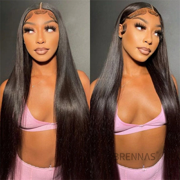 straight human hair lace front wigs