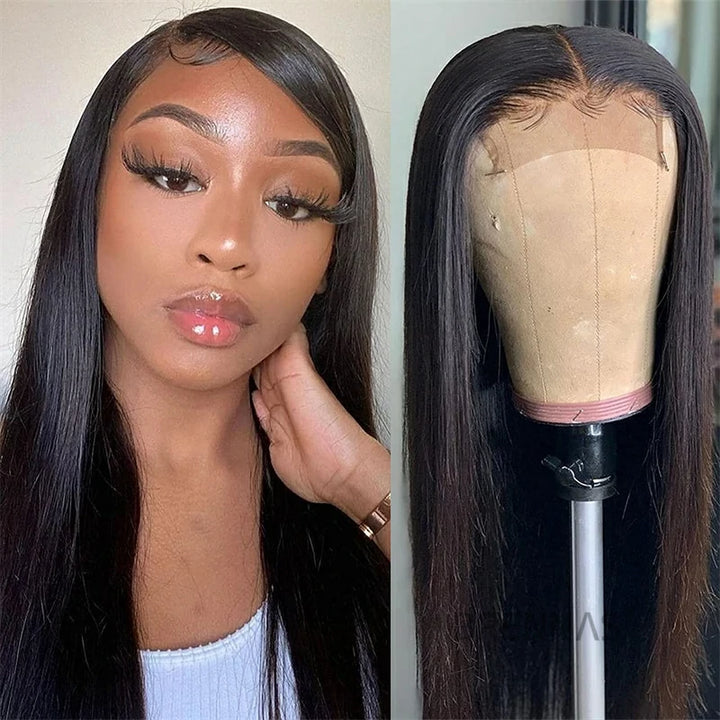 straight human hair lace front wigs