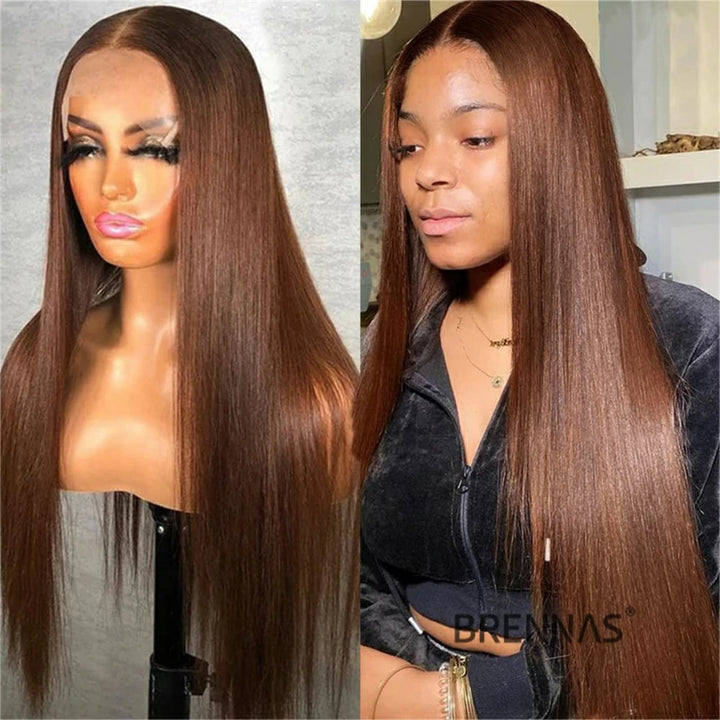 straight lace wig brown human hair wigs