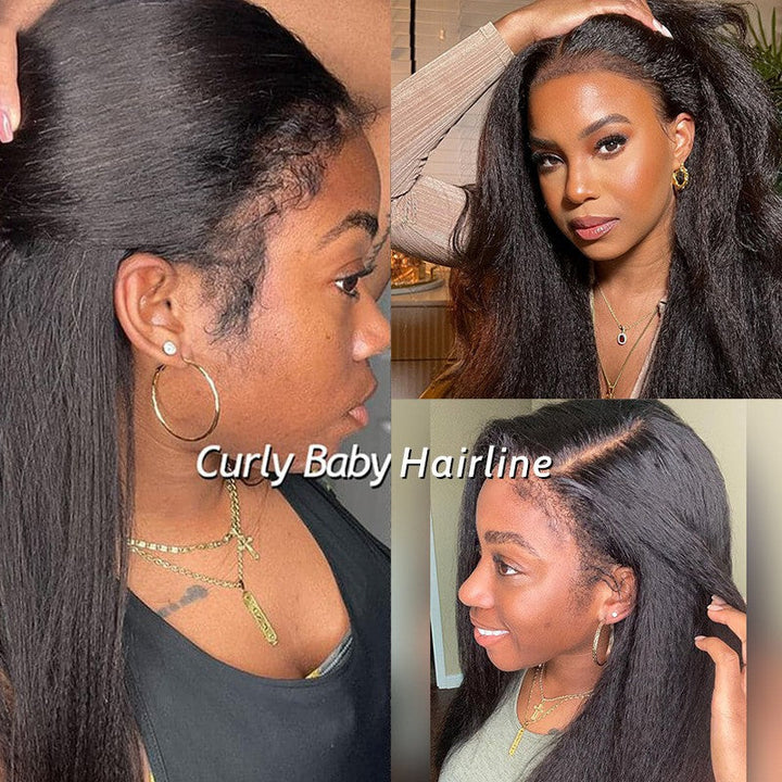 4c Edges HD Lace Kinky Straight Wig - Wesface Hair